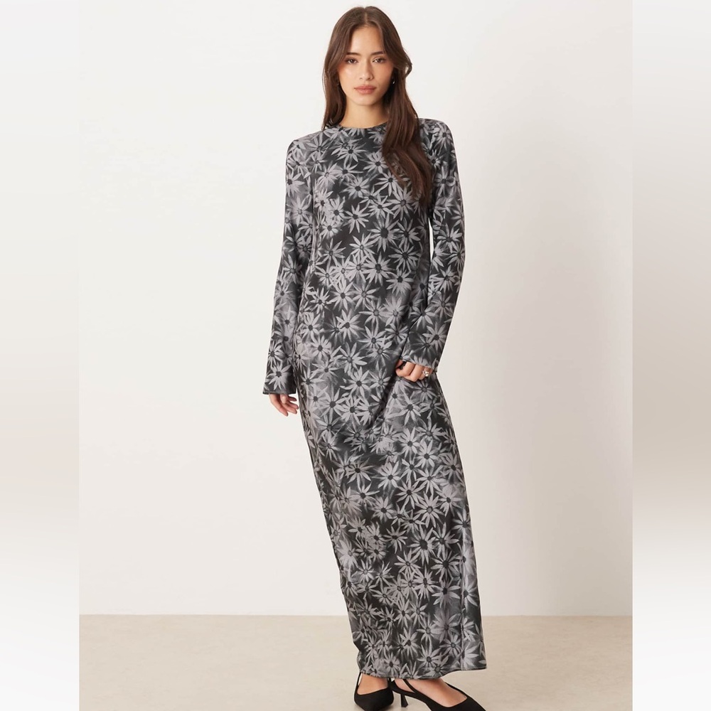 ASOS Satin Maxi Floral Slip Dress
